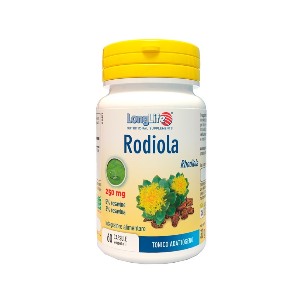 RODIOLA 3% 250 Mg integratore alimentare 60 capsule Long Life