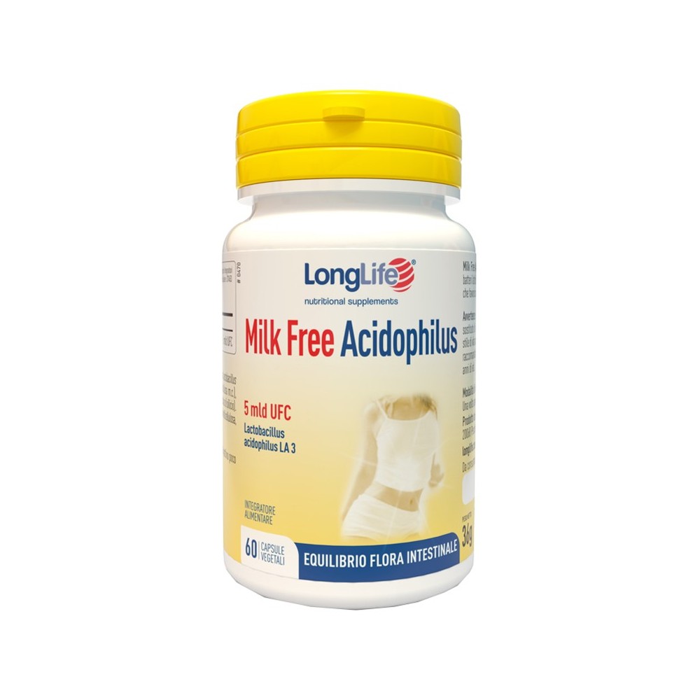 MILK FREE ACIDOPHILUS integratore alimentare 60 capsule Long Life