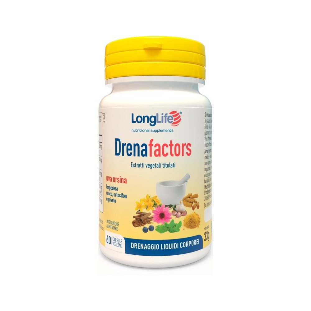 DRENAFACTORS integratore alimentare 60 capsule Long Life