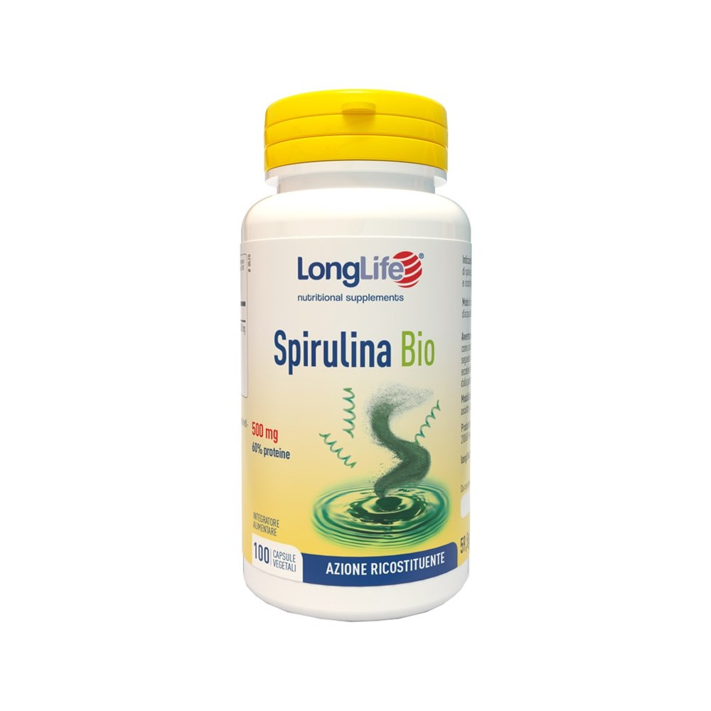 SPIRULINA BIO integratore alimentare 100 capsule Long Life