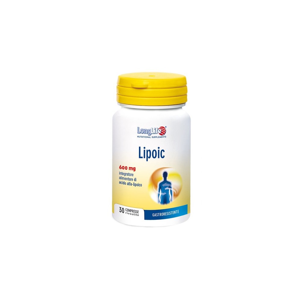 LIPOIC 600 Mg integratore alimentare 30 capsule Long Life