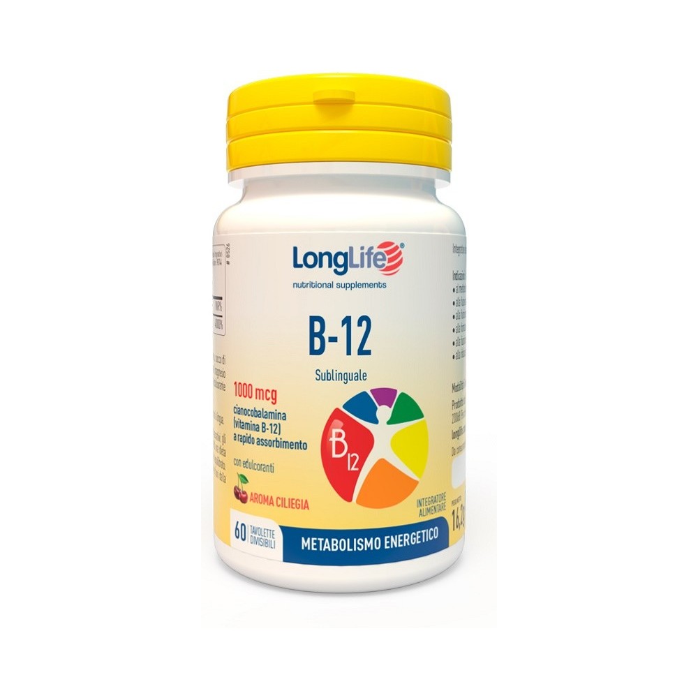 B 12 1000 Mcg integratore alimentare 60 compresse Long Life