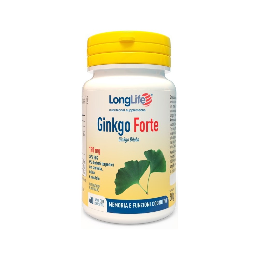 GINKGO FORTE integratore alimentare 60 tavolette Long Life