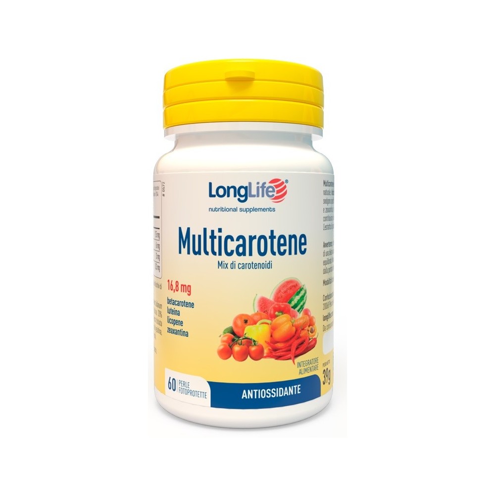 MULTICAROTENE integratore alimentare 60 perle Long Life