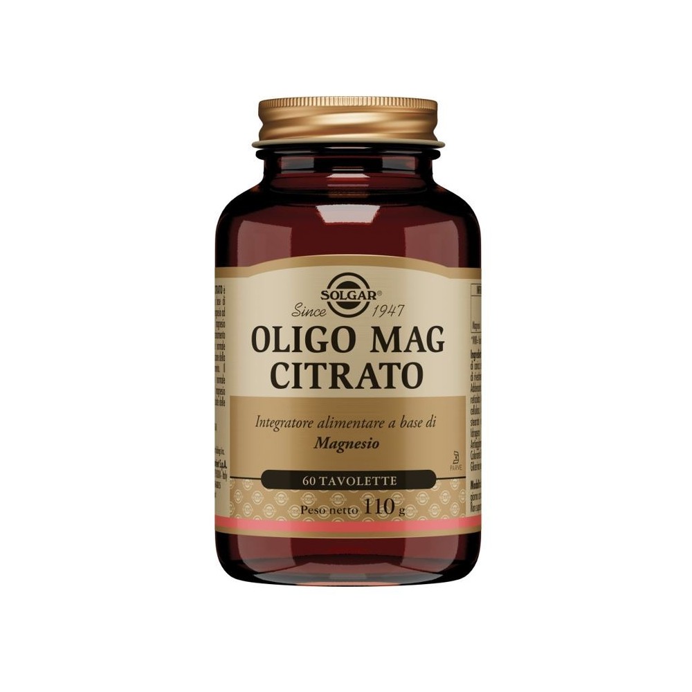 OLIGO MAG CITRATO integratore alimentare 60 tavolette Solgar