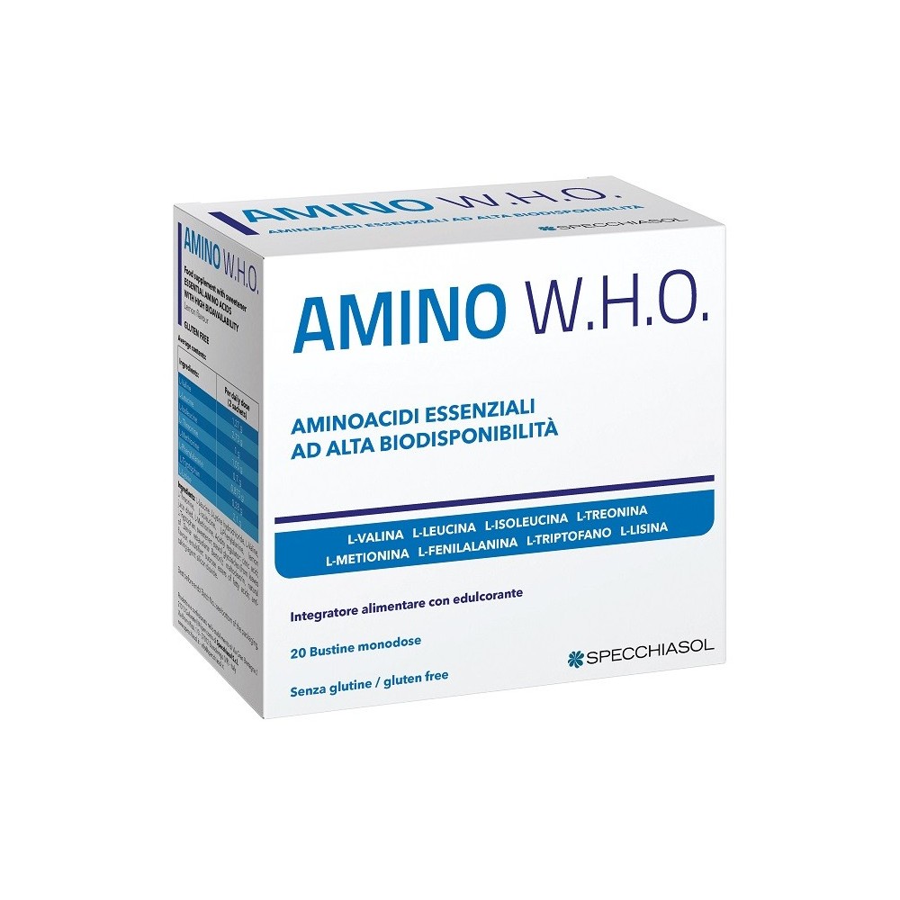 Amino W.H.O. integratore alimentare 20 bustine Specchiasol