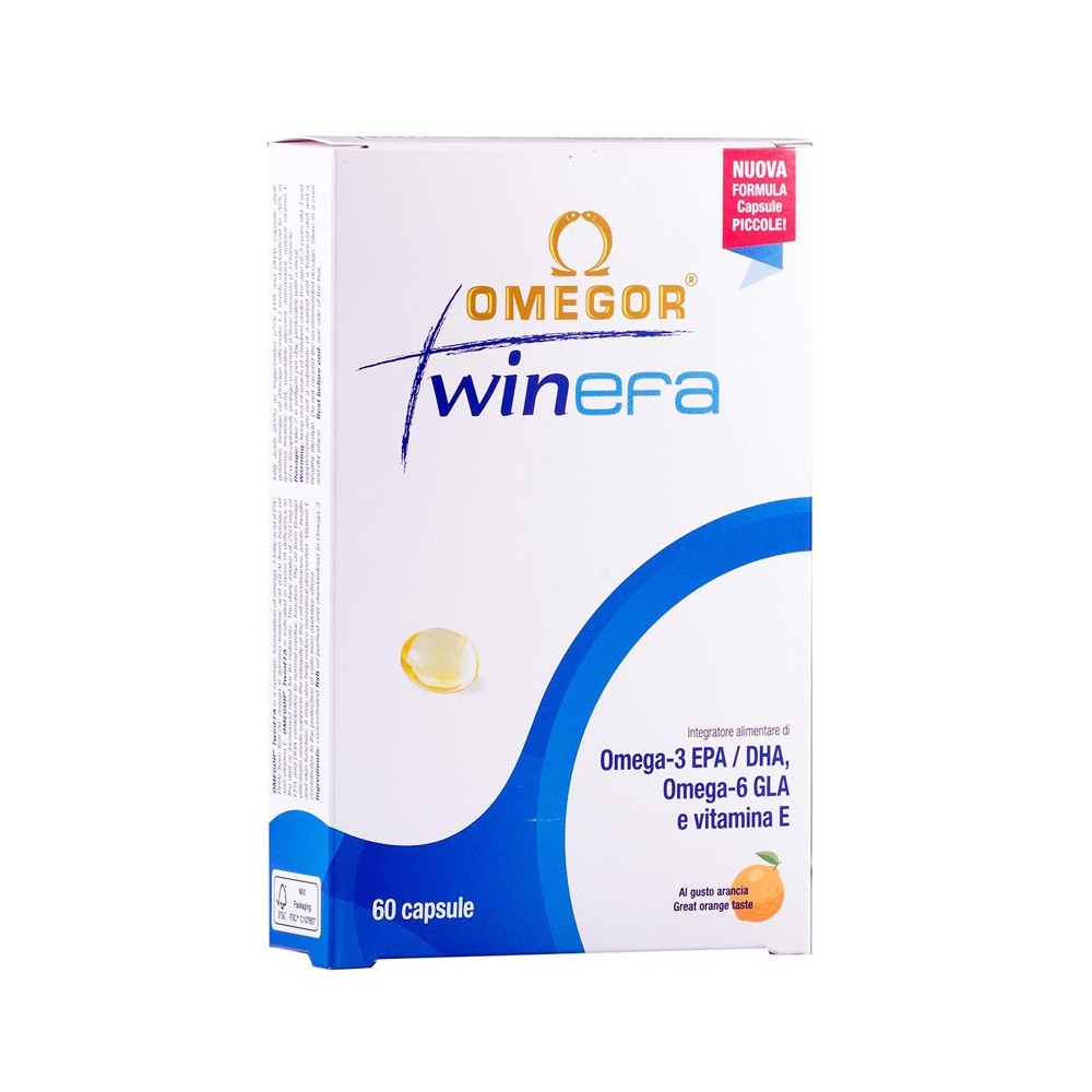 OMEGOR TWINEFA integratore alimentare 60 capsule U.g.a. Nutraceuticals