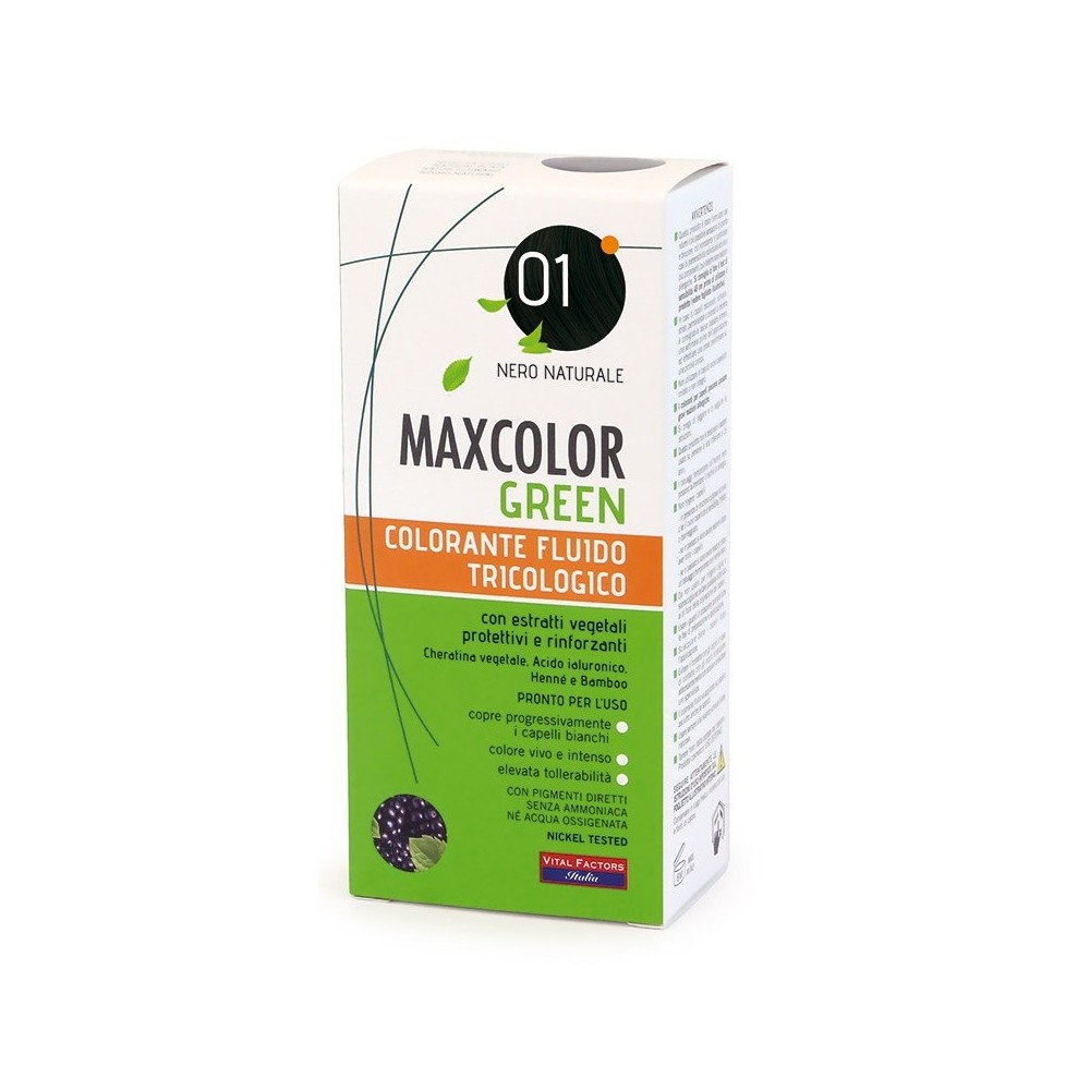 MAXCOLOR GREEN 01 NERO NATURALE 75 ML + BALSAMO 15 ML