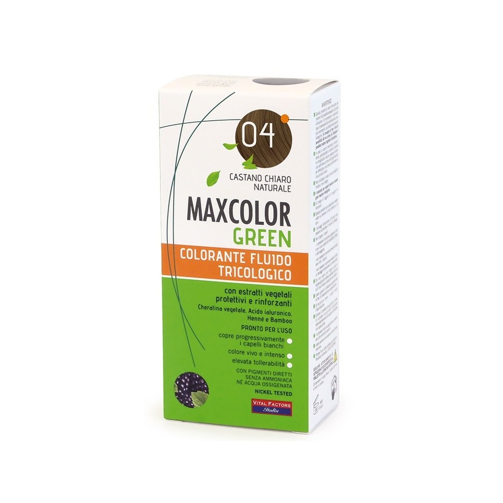 MAXCOLOR GREEN 04 CASTANO CHIARO NATURALE 75 ML + BALSAMO 15 ML