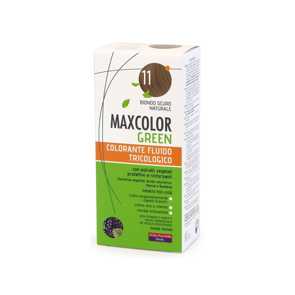 MAXCOLOR GREEN 11 BIONDO SCURO NATURALE 75 ML + BALSAMO 15 ML