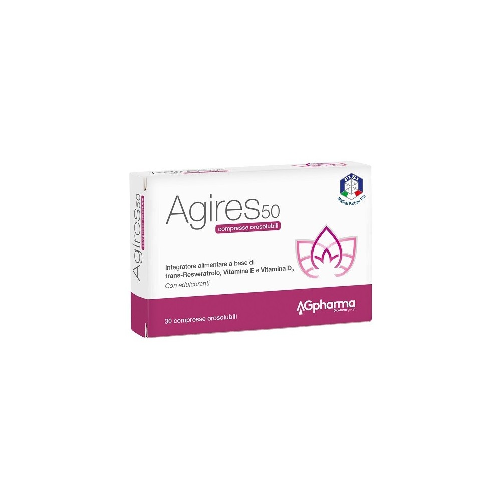 AGIRES 50 30 COMPRESSE OROSOLUBILI SCATOLA 5,4 G