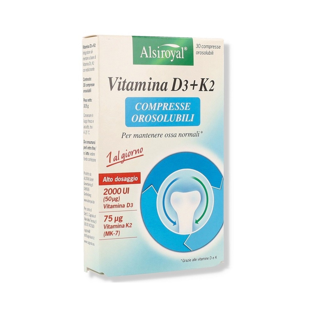 ALSIROYAL VITAMINA D3+K2 30 COMPRESSE OROSOLUBILI