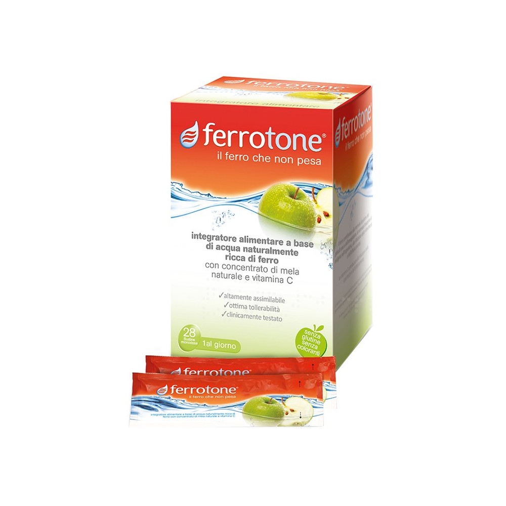 FERROTONE GUSTO MELA integratore alimentare 28 stick da 25 ml Schwabe Pharma Italia