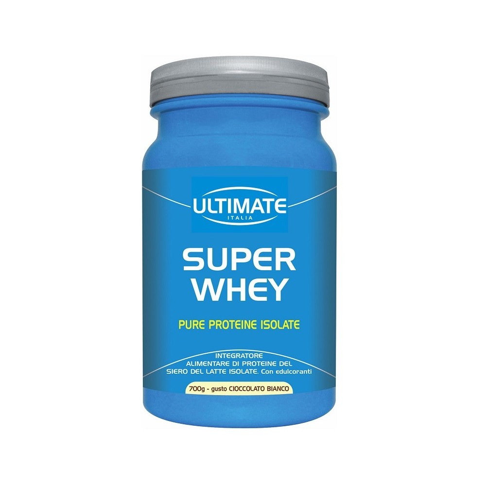 SUPER WHEY CIOCCOLATO BIANCO integratore alimentare in polvere 700 g Ultimate Italia