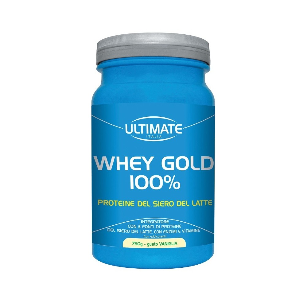 WHEY GOLD 100% VANIGLIA integratore alimentare in polvere 750 g Ultimate Italia