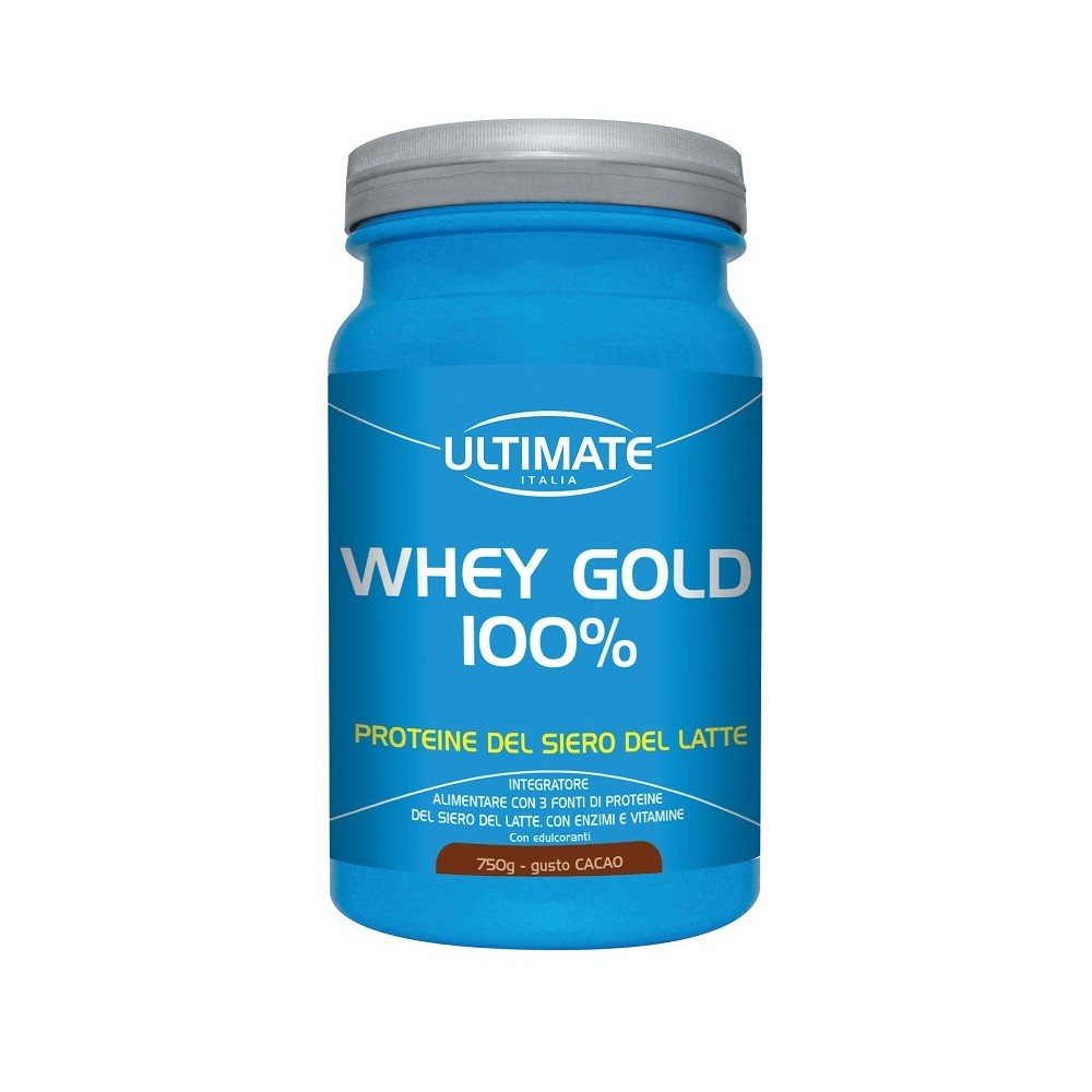 WHEY GOLD 100% CACAO integratore alimentare in polvere 750 g Ultimate Italia