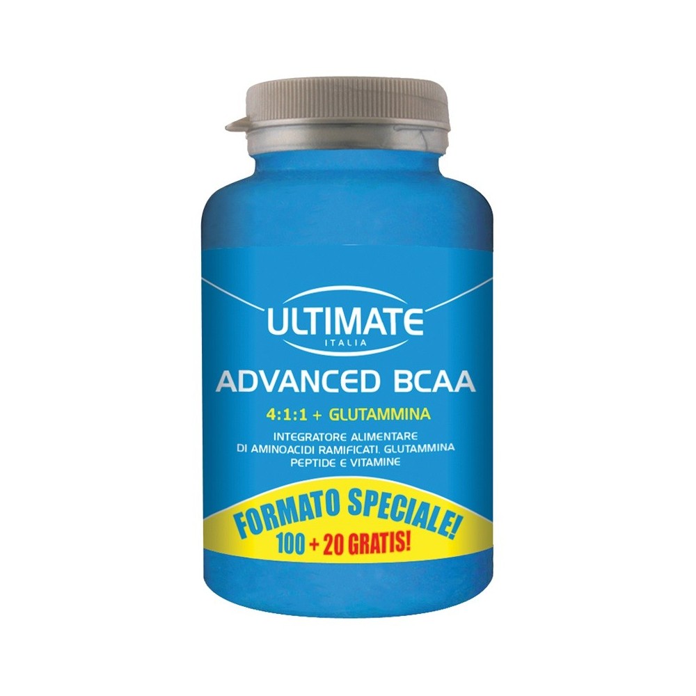 BCAA CAPLETS integratore alimentare 100 + 20 compresse Ultimate Italia