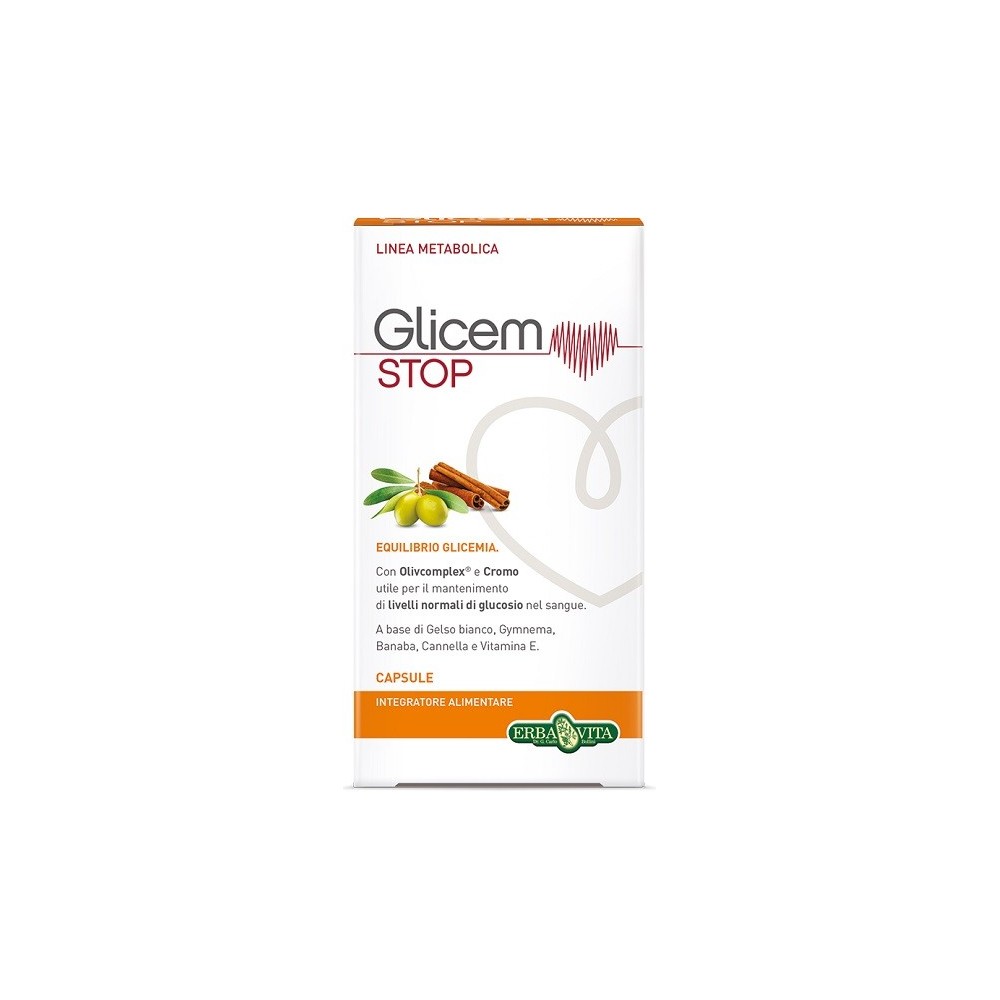 Glicem Stop 60 cps vegetali Erba Vita Integratore Alimentare