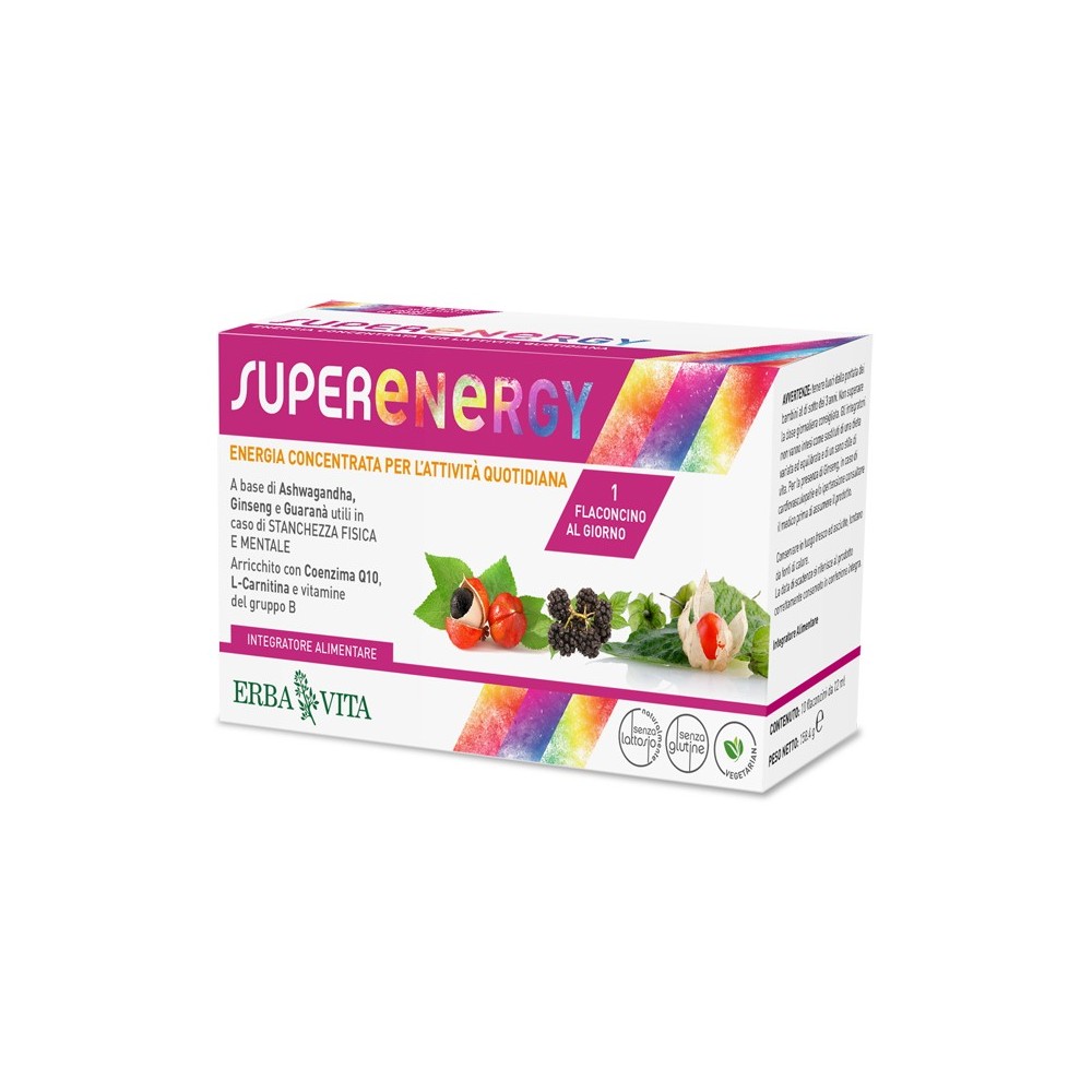 Integratore alimentare Super Energy 10 flaconcini Erba Vita