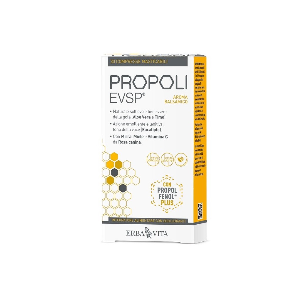 Integratore alimentare Propoli Evsp® 30 Compresse Adulti Erba Vita