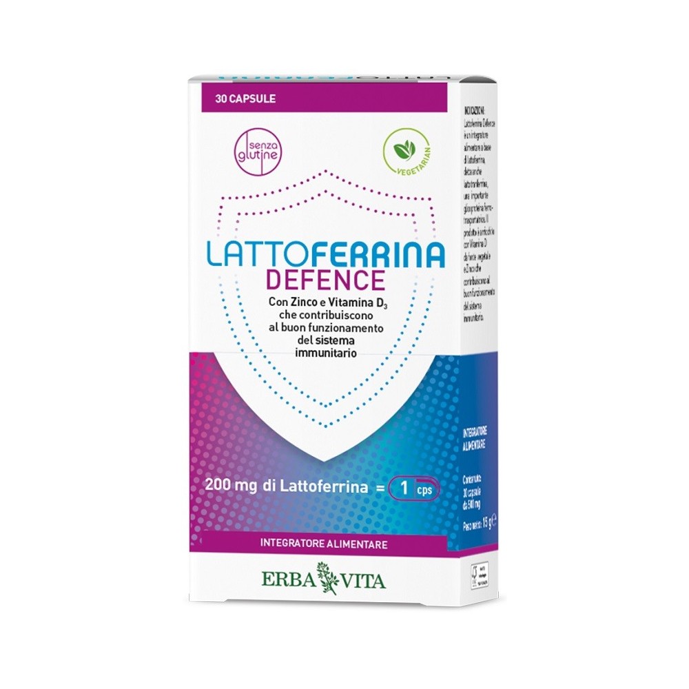 Integratore alimentare Lattoferrina Defence 30 capsule Erba Vita