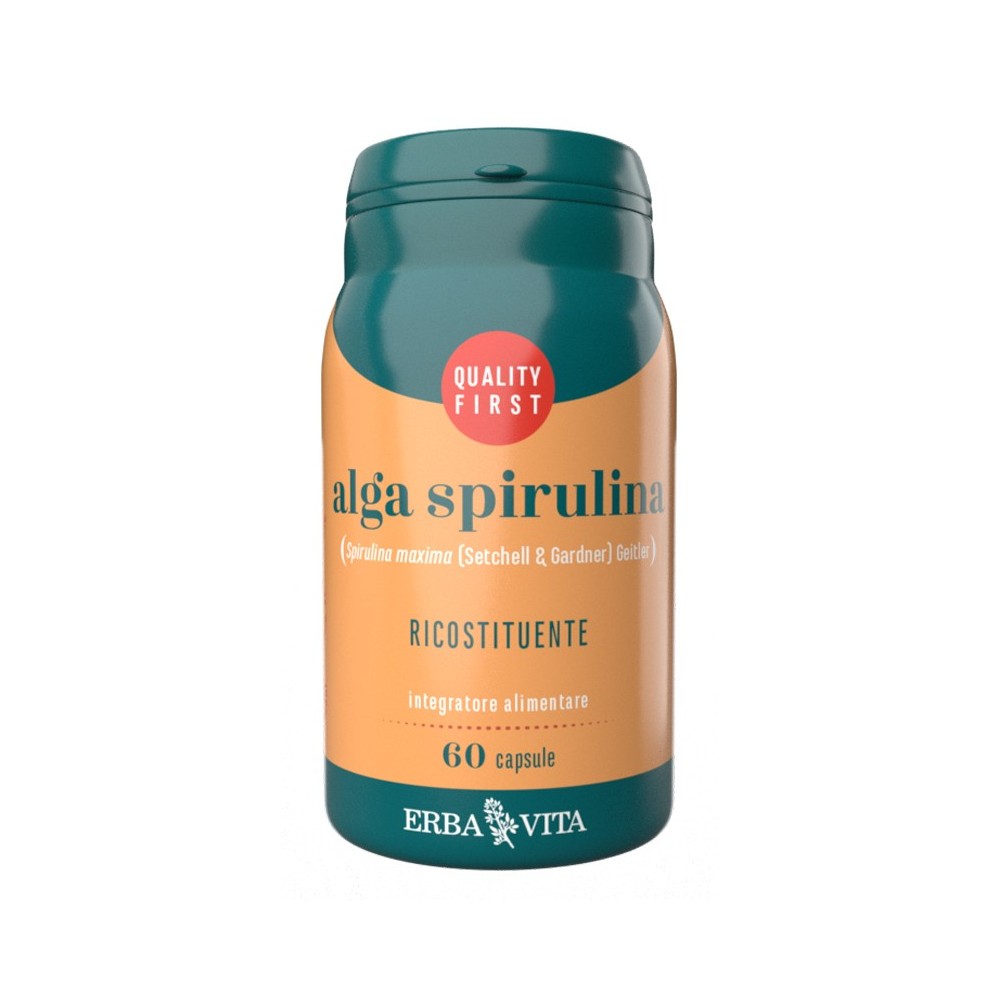 Integratore alimentare Alga Spirulina 60 capsule Erba Vita