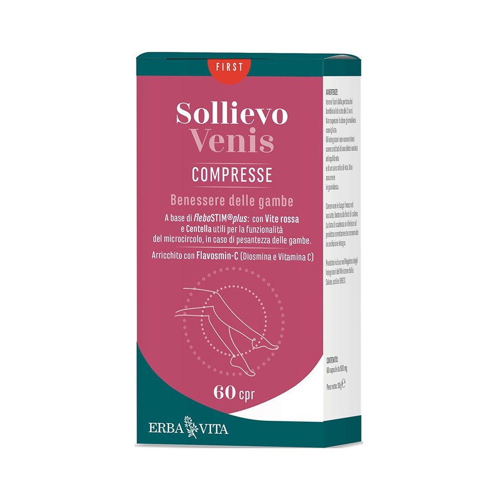 SOLLIEVO VENIS 60 COMPRESSE Erba Vita