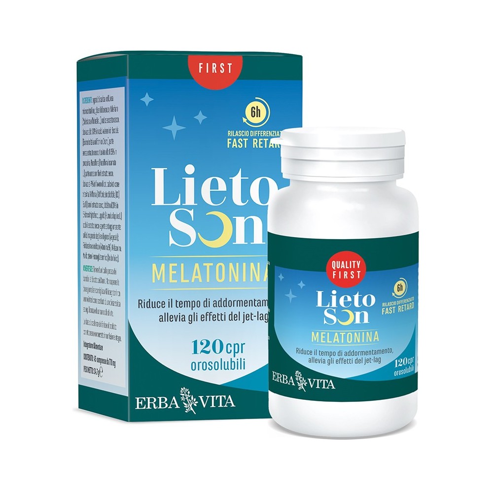 LIETOSON MELATONINA 120 COMPRESSE OROSOLUBILI Erba Vita