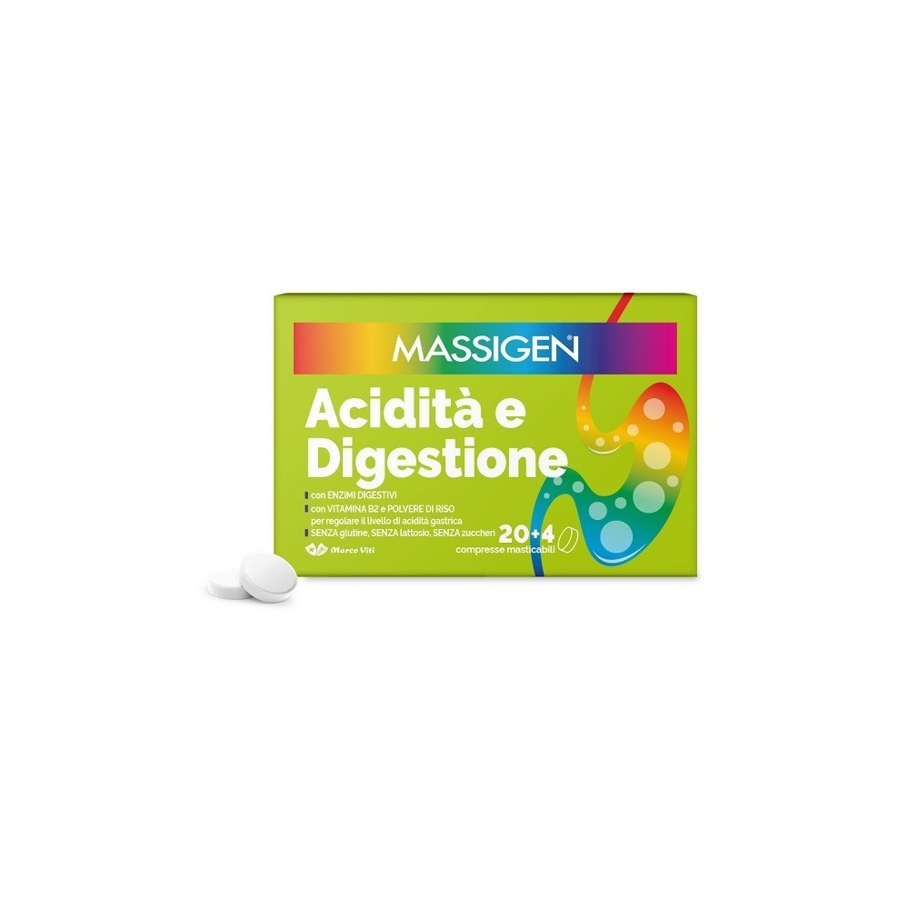 MASSIGEN ACIDITA' E DIGESTIONE 24 COMPRESSE MASTICABILI