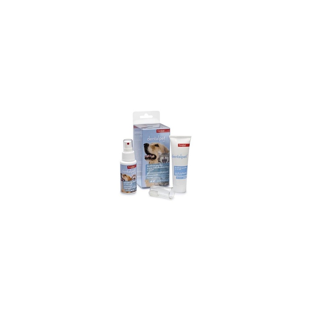 DENTALPET KIT DENTIFRICIO 50ML+SPRAY ORALE 50ML+1 DITALE