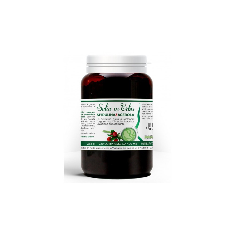 SPIRULINA E ACEROLA integratore 720 compresse Salus in Erbis