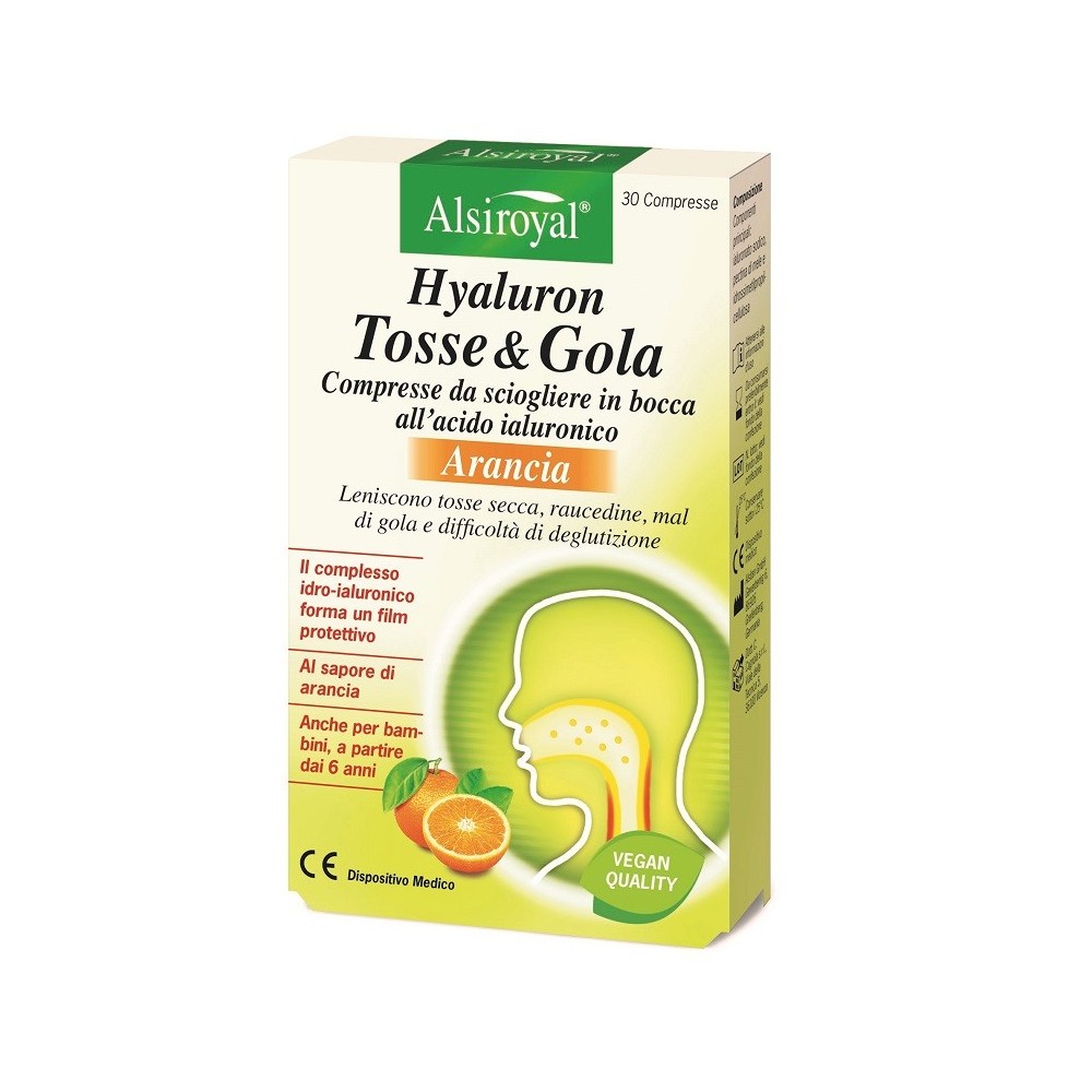 HYALURON TOSSE&GOLA ARANCIA 30 COMPRESSE