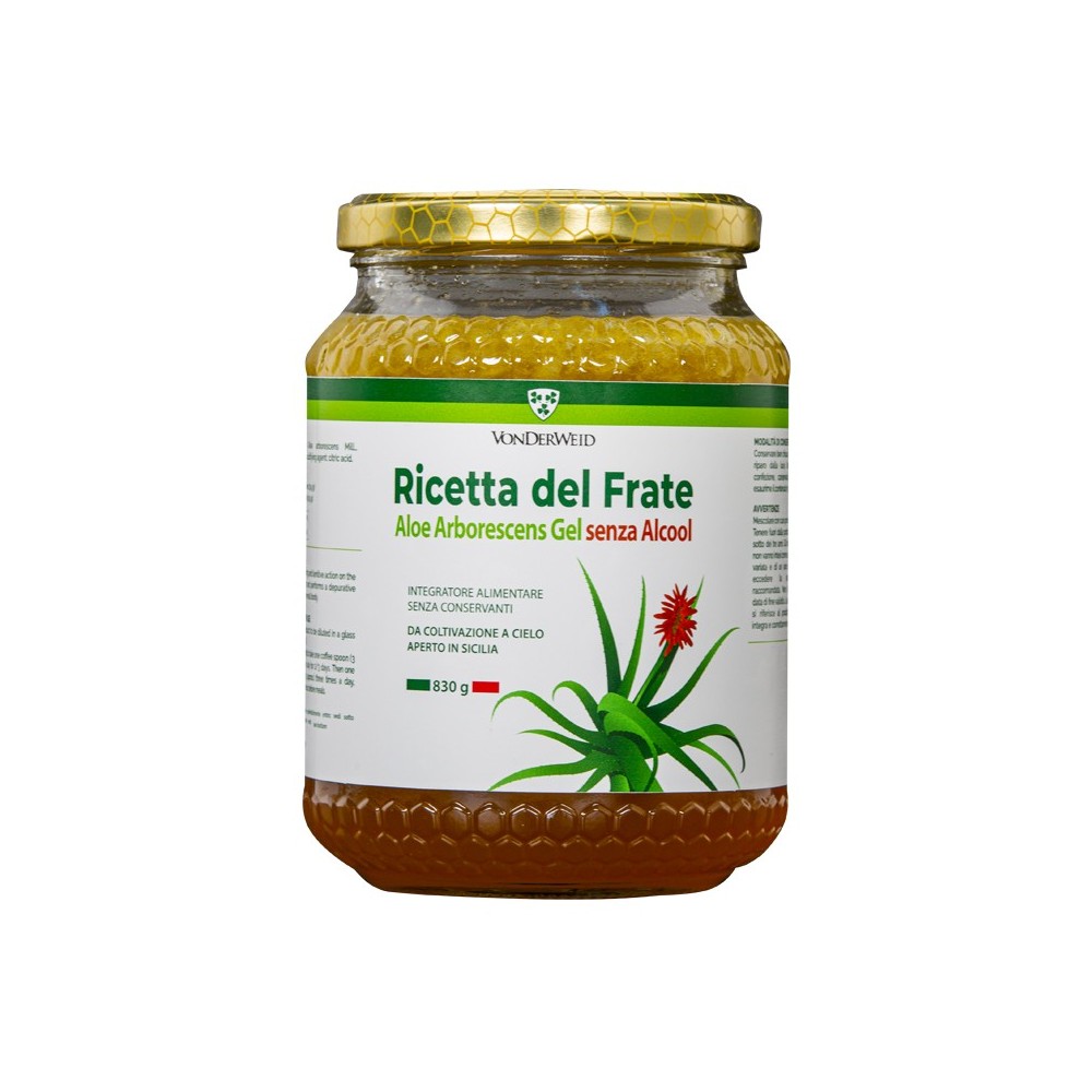 VONDERWEID RICETTA DEL FRATE ALOE ARBORESCENS FOGLIA INTERA SENZA ALCOOL 830 G NUOVA FORMULAZIONE