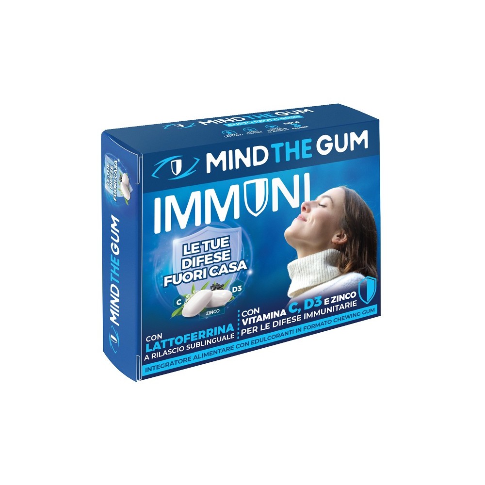 MIND THE GUM IMMUNI CON LATTOFERRINA 18 GOMME CONFETTATE SENZA ZUCCHERO