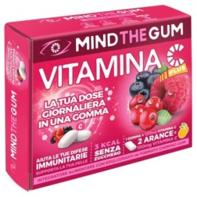 MIND THE GUM VITAMINA C FRUTTI ROSSI 18 GOMME CONFETTATE SENZA ZUCCHERO