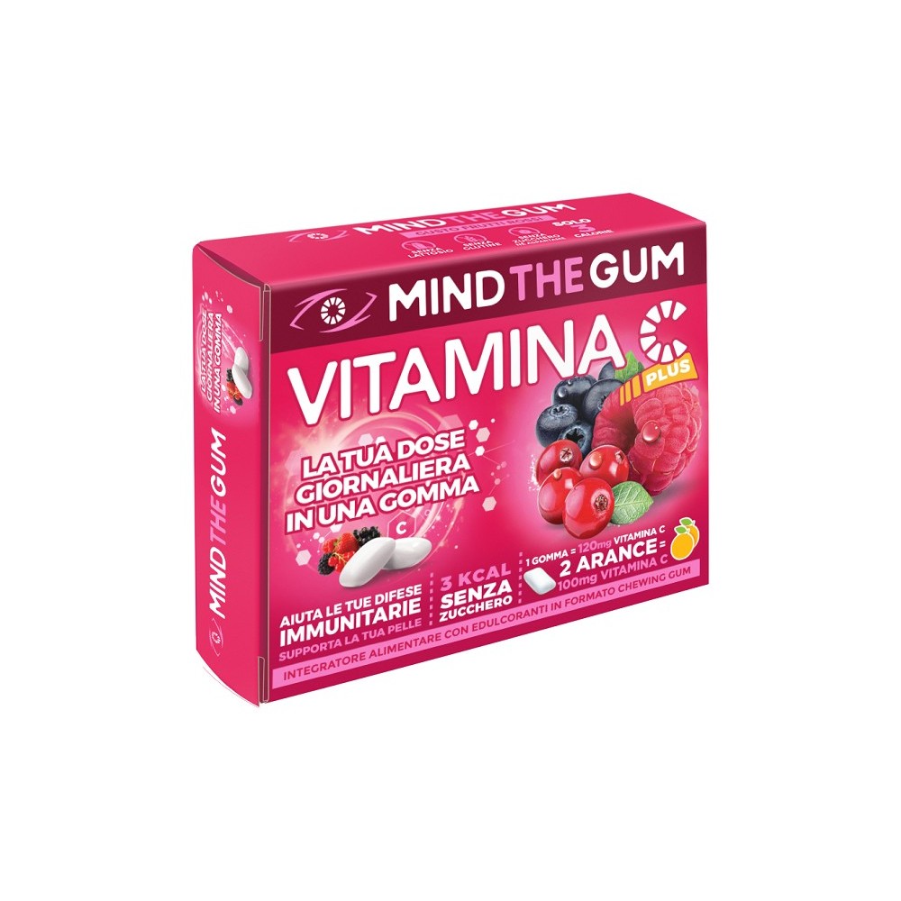 MIND THE GUM VITAMINA C FRUTTI ROSSI 18 GOMME CONFETTATE SENZA ZUCCHERO