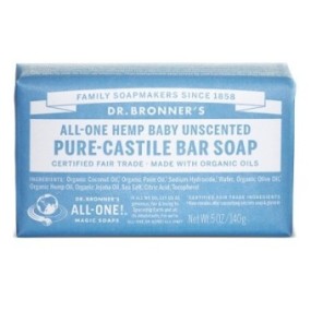 DR BRONNER'S BAR SOAP UNSCENTED 140 G