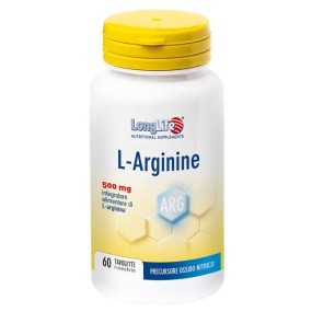 L - ARGININE integratore alimentare 60 tavolette Long Life