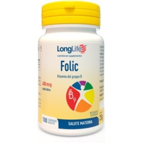 FOLIC 400 Mcg integratore alimentare 100 compresse Long Life