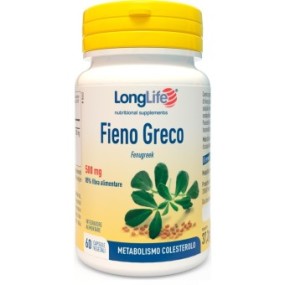 FIENO GRECO 85% 500 Mg integratore alimentare 60 capsule Long Life