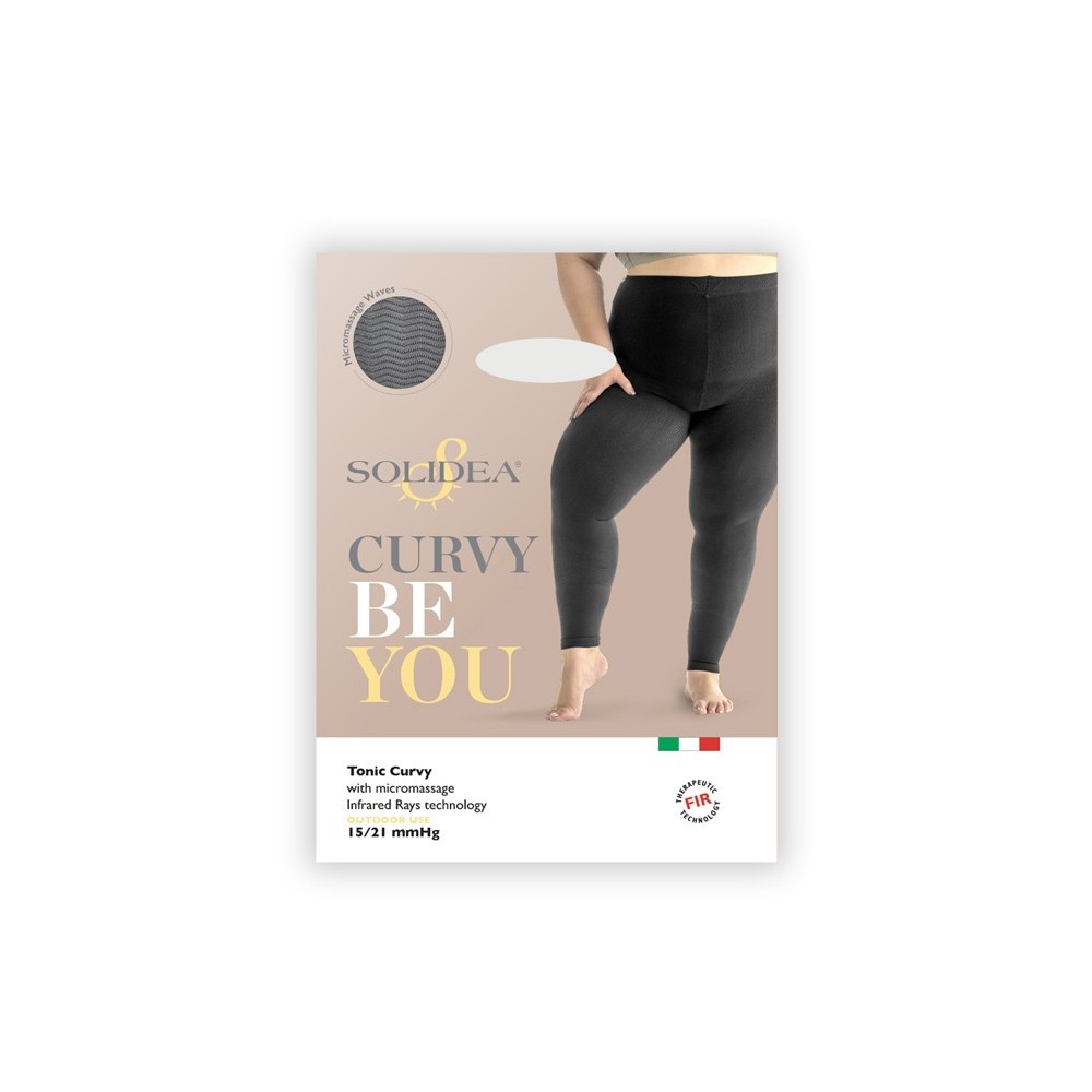 BE YOU TONIC CURVY LEGGINGS MASSAGGIANTE COPRENTE NERO M-XL