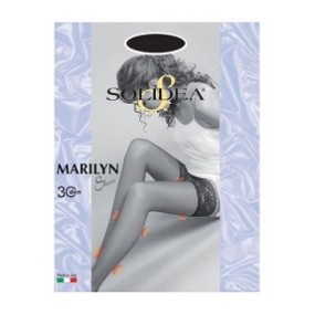 MARILYN 30 SHEER CALZA AUTOREGGENTE BLU SCURO 4