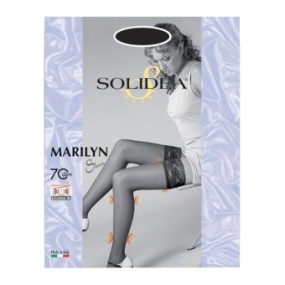 MARILYN 70 SHEER CALZA AUTOREGGENTE NERO 4XL