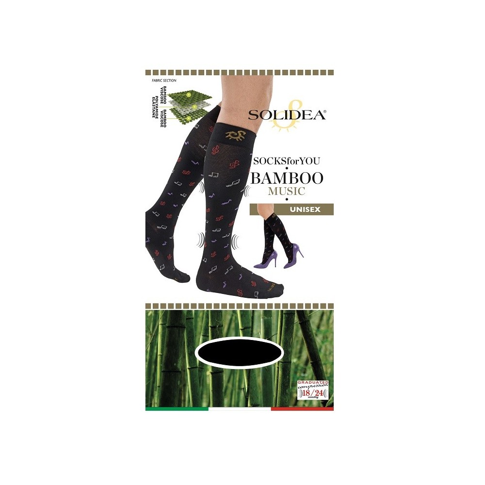 SOCKS FOR YOU BAMBOO MUSIC GAMBALETTO NERO L