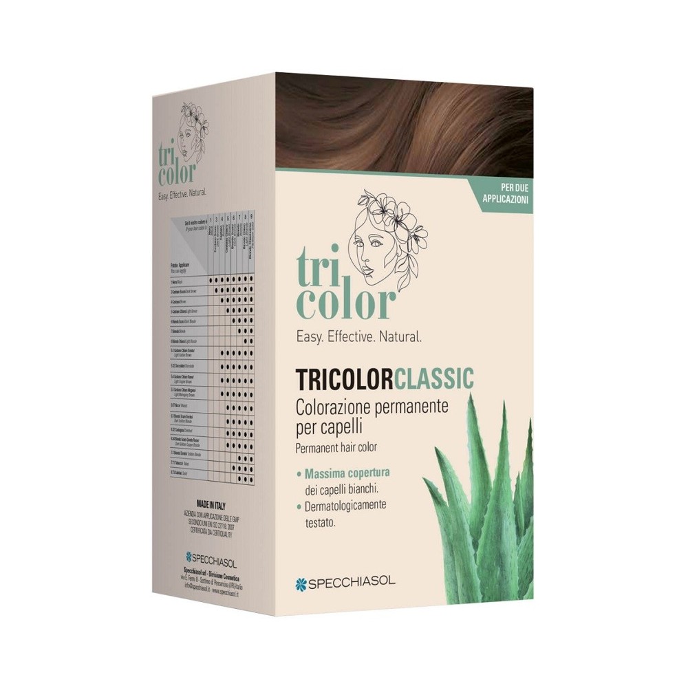 TRICOLOR CLASSIC 3 CASTANO SCURO 2 TUBI 50 ML + 2 SHAKER 50 ML + 4 BUSTINE 8 ML