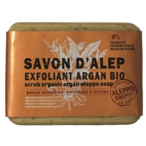 SAPONE DI ALEPPO ESFOLIANTE ARGAN SAVON D'ALEP EXFOLIANT ARGAN BIO ALEPPO SOAP 100 G