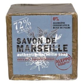 SAPONE DI MARSIGLIA CUBO CUBE DE SAVON DE MARSEILLE ALEPPO SOAP 300 G